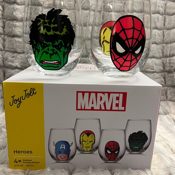 Marvel Superhero Stemless Drinking Glass Set (4) - Picture 5 of 8